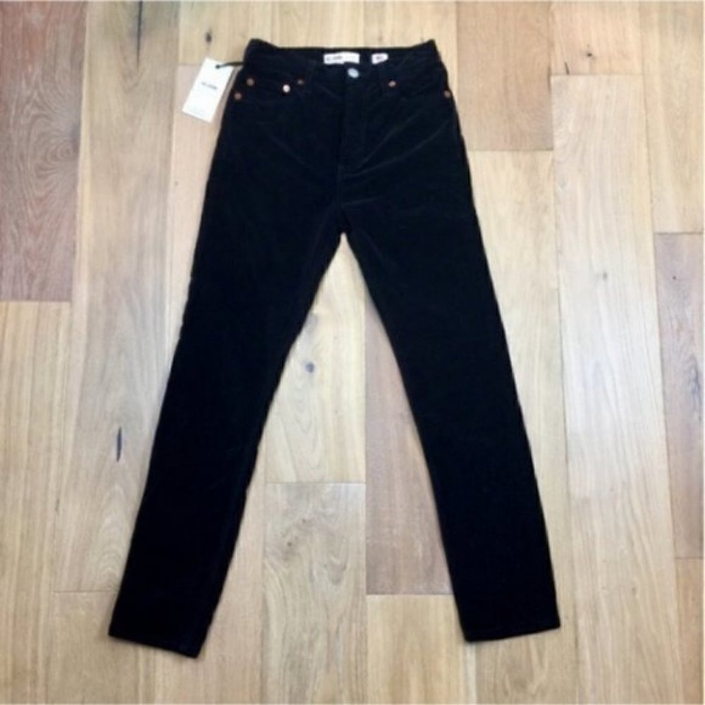 Re/Done Velvet High Waist Ankle Crop Jeans - Picture 2 of 8